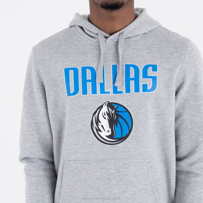 New Era Dallas Mavericks team logo grijze pullover hoodie BT242703