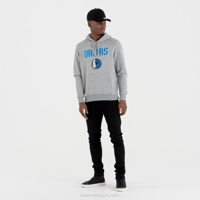 New Era Dallas Mavericks team logo grijze pullover hoodie BT242703