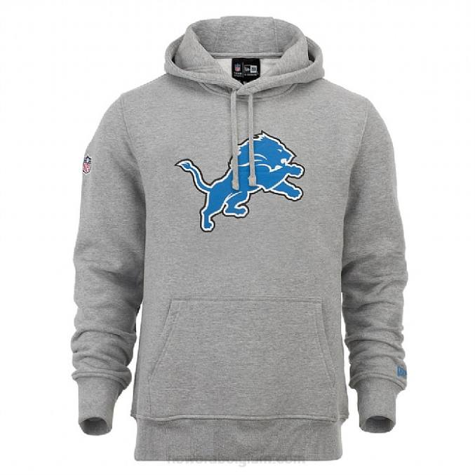 New Era Grijze hoodie met logo van Detroit Lions BT242781