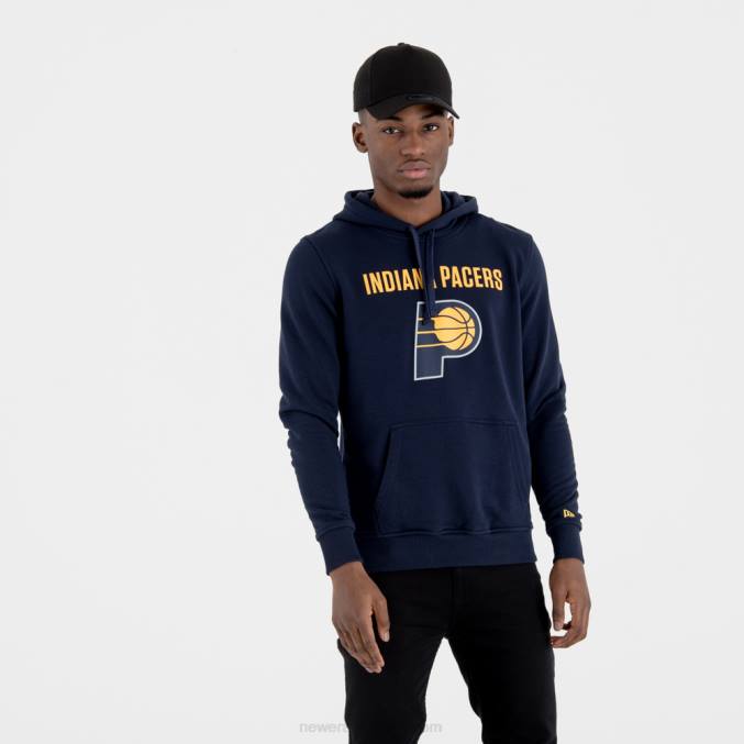 New Era Indiana Pacers marineblauwe hoodie met nba-teamlogo BT242811