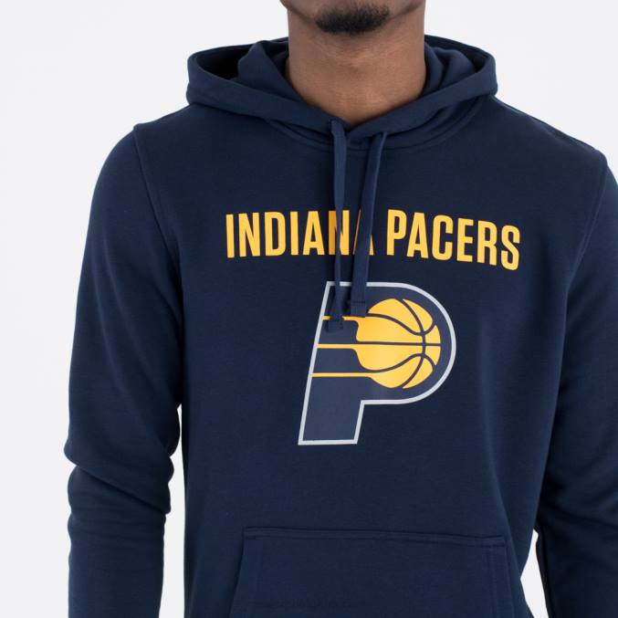 New Era Indiana Pacers marineblauwe hoodie met nba-teamlogo BT242811