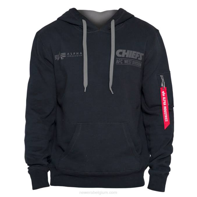 New Era Kanas City Chiefs x Alpha Industries zwarte hoodie BT242778