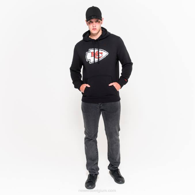 New Era Kansas City Chiefs teamlogo zwarte hoodie BT242824