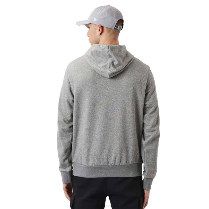 New Era La Dodgers grijze hoodie met dubbel logo BT242779
