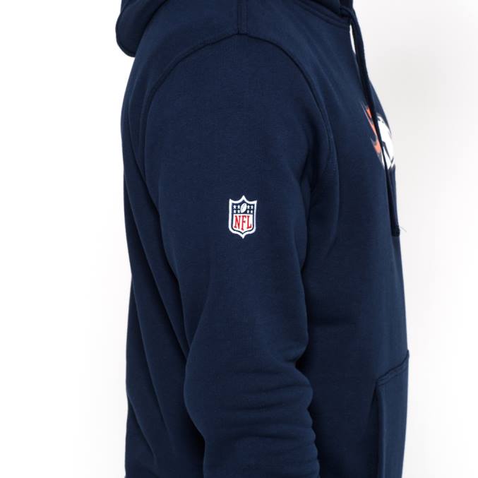 New Era Marineblauwe hoodie met Denver Broncos-teamlogo BT242809