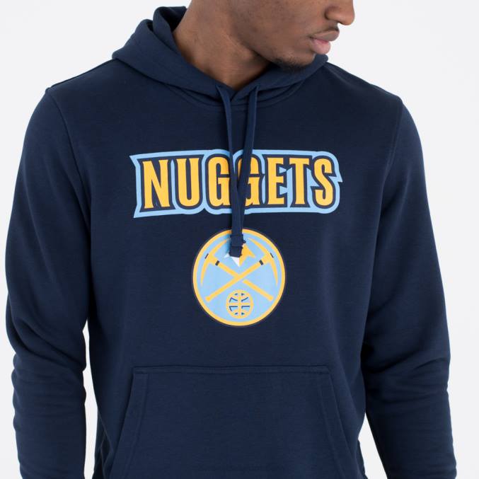 New Era Marineblauwe hoodie met Denver Nuggets-teamlogo BT242711
