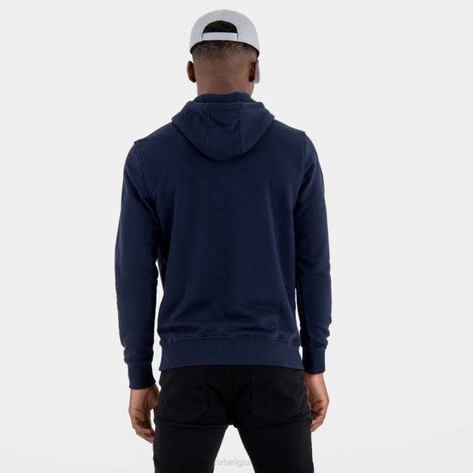 New Era Marineblauwe hoodie met het Detroit Pistons-teamlogo BT242719