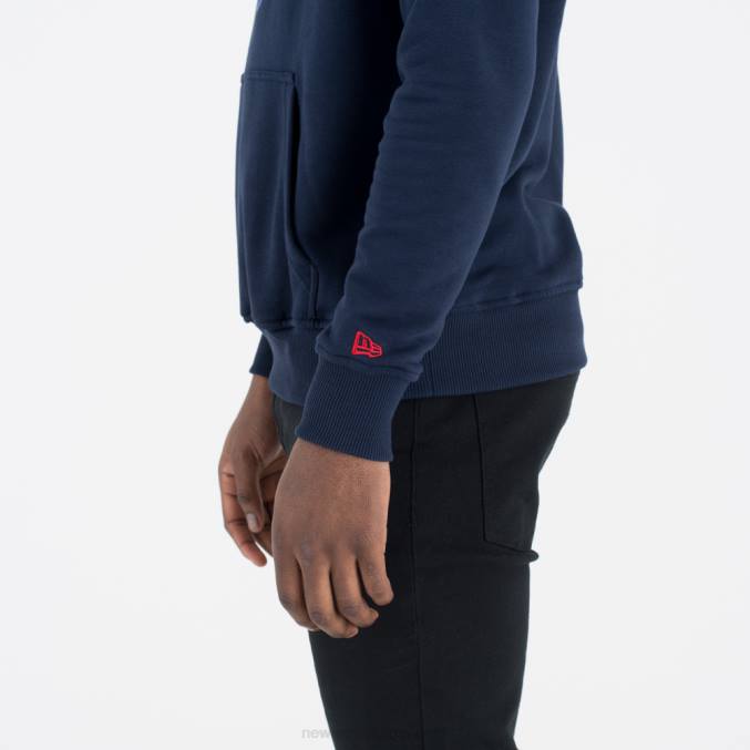 New Era Marineblauwe hoodie met het Detroit Pistons-teamlogo BT242719
