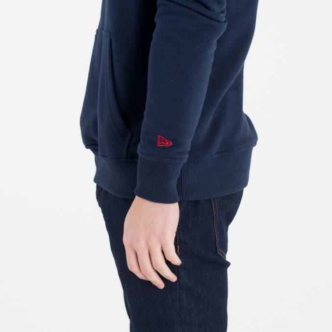 New Era Marineblauwe hoodie met philadelphia 76ers teamlogo BT242702