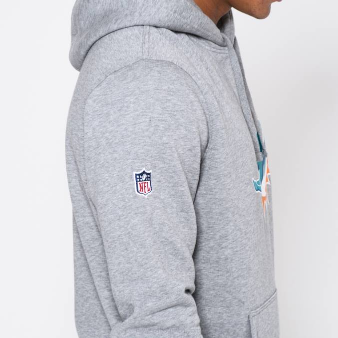 New Era Miami Dolphins team logo grijze hoodie BT242838
