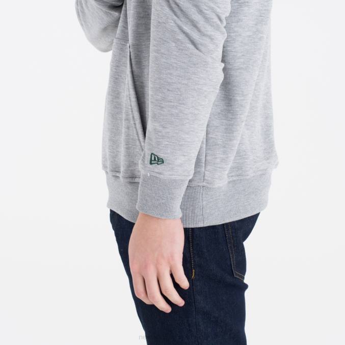 New Era Milwaukee Bucks team logo grijze hoodie BT242751