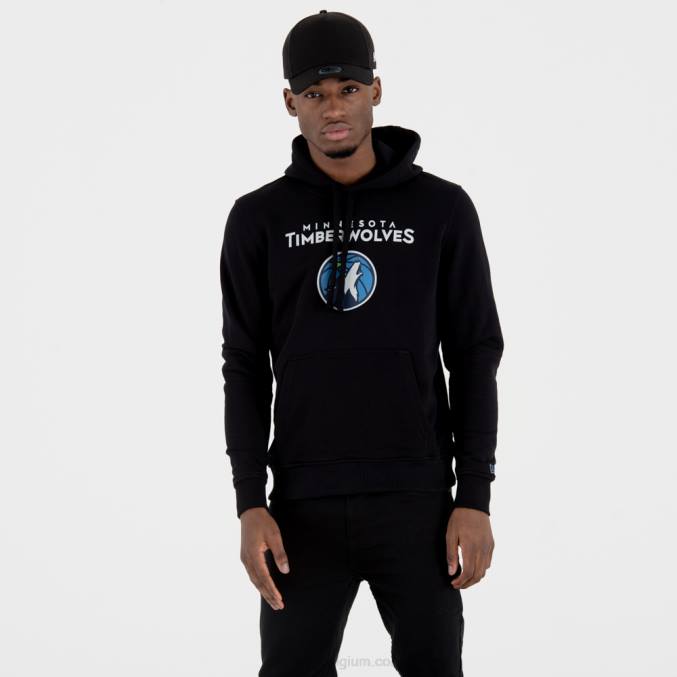 New Era Minnesota Timberwolves teamlogo zwarte hoodie BT242759