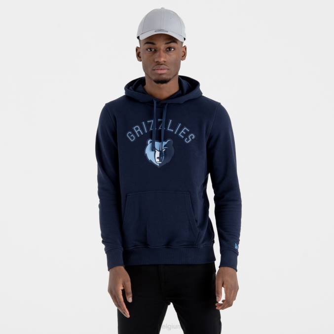 New Era Navy hoodie met memphis grizzlies-teamlogo BT242743