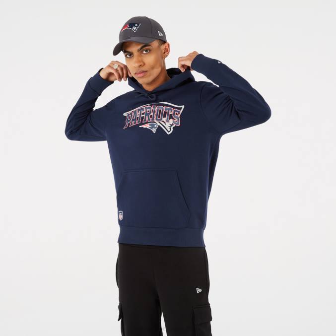 New Era New England Patriots NFL teamlogo blauwe hoodie BT242836