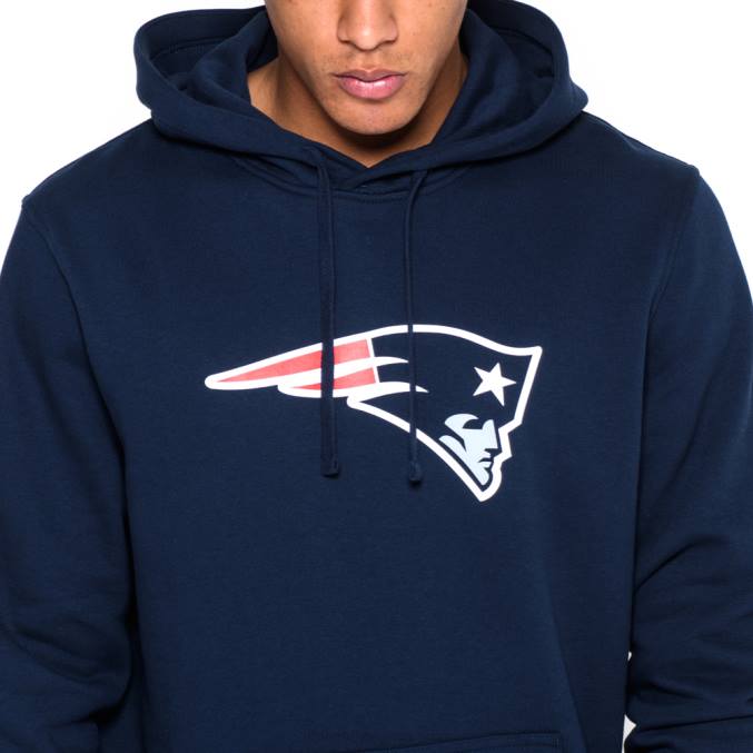 New Era New England Patriots teamlogo blauwe hoodie BT242693