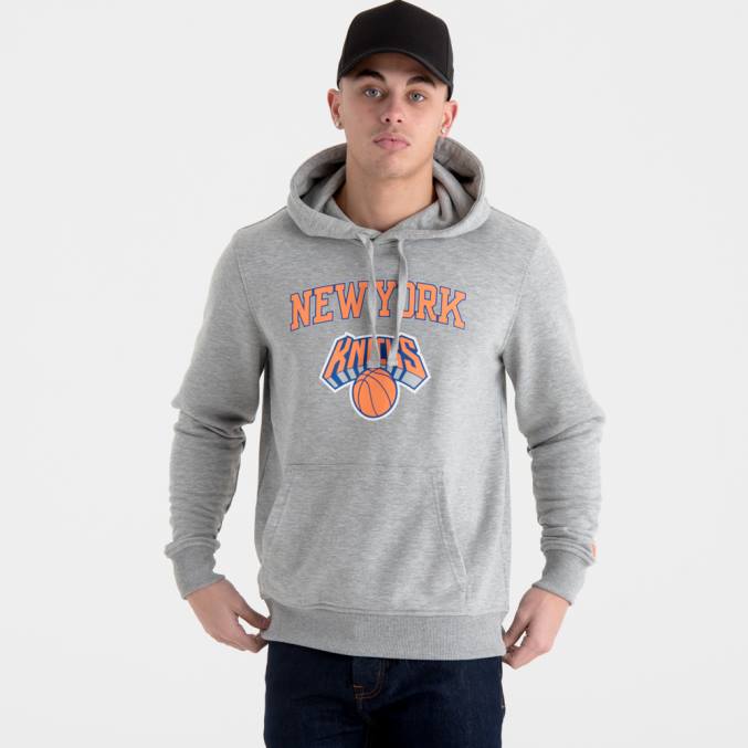 New Era New York Knicks team logo grijze hoodie BT242686