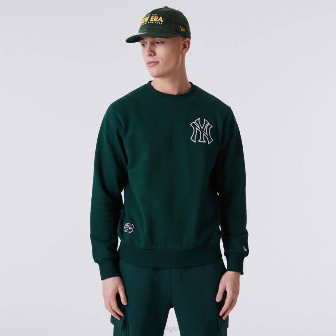 New Era New York Yankees Heritage donkergroen sweatshirt met ronde hals BT242806