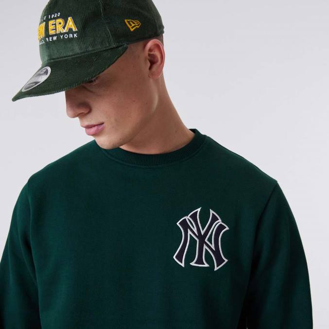 New Era New York Yankees Heritage donkergroen sweatshirt met ronde hals BT242806