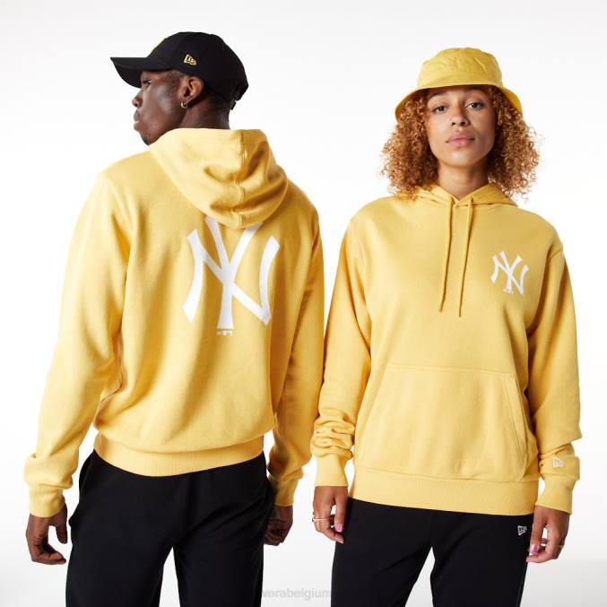 New Era New York Yankees League essentiële pastelgele hoodie BT242706