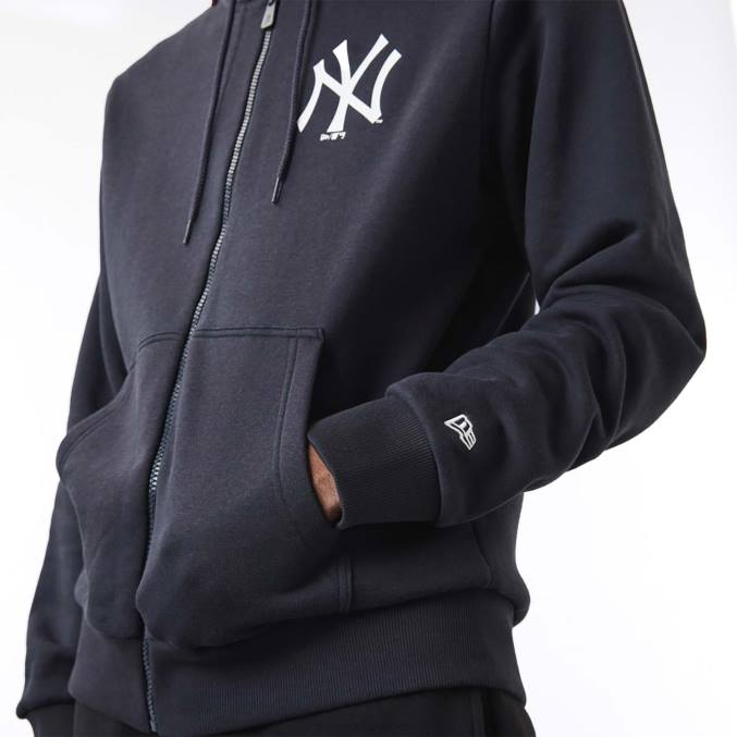 New Era New York Yankees MLB League essentiële marineblauwe hoodie met rits BT242675