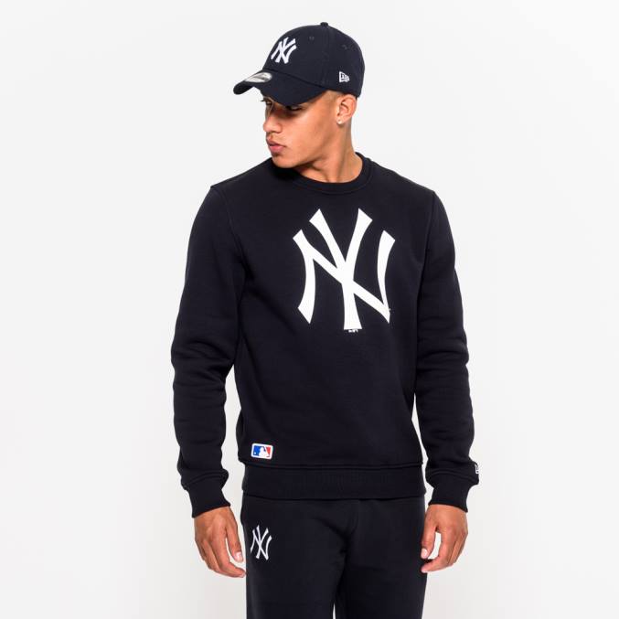 New Era New York Yankees marineblauw sweatshirt met ronde hals BT242694
