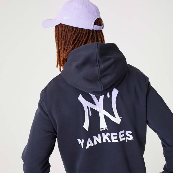 New Era New York Yankees mlb drip logo marineblauwe pullover hoodie BT242665