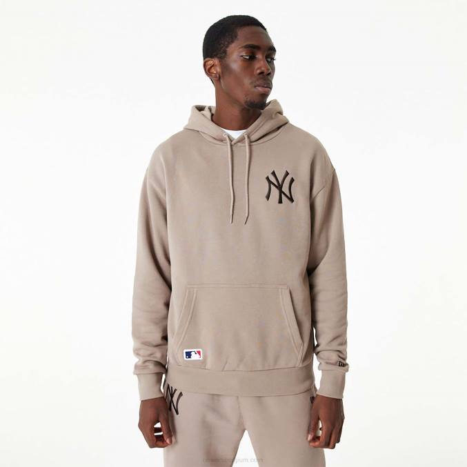 New Era New York Yankees mlb geborduurd logo asbruine hoodie BT242729