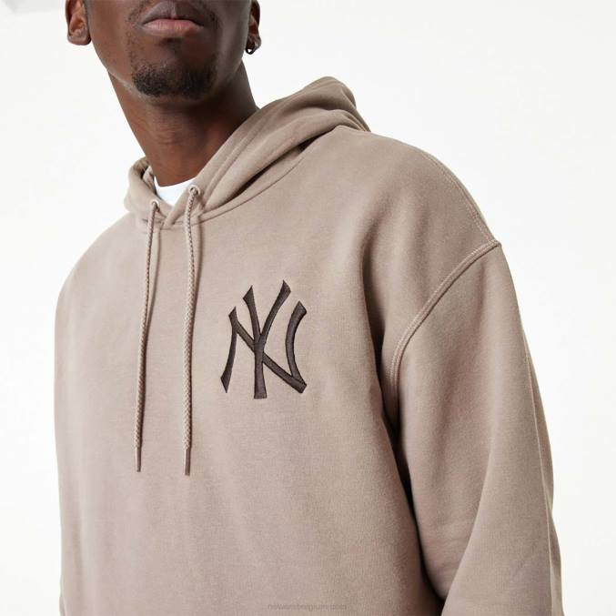 New Era New York Yankees mlb geborduurd logo asbruine hoodie BT242729