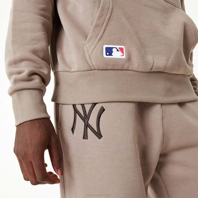 New Era New York Yankees mlb geborduurd logo asbruine hoodie BT242729