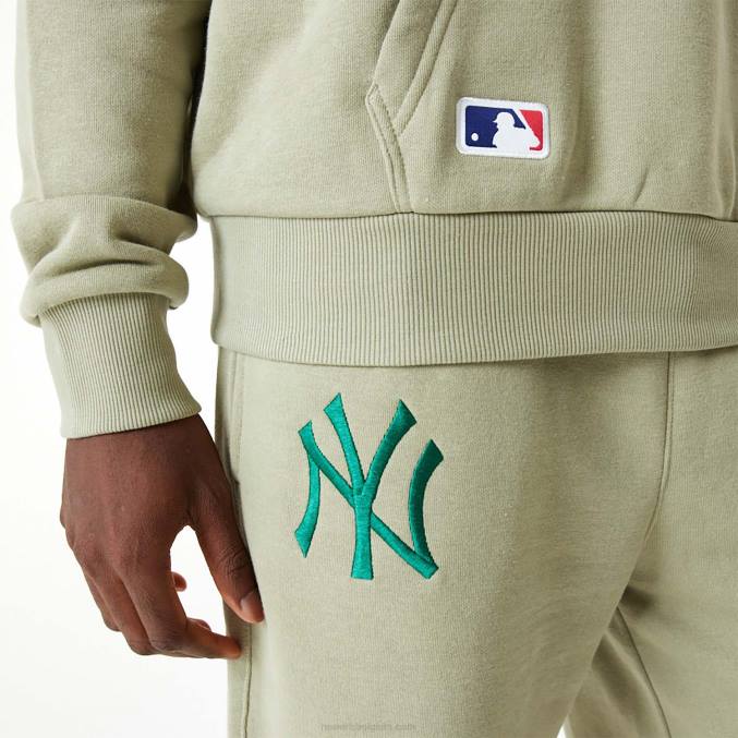 New Era New York Yankees mlb geborduurd logo gewassen kaki hoodie BT242745