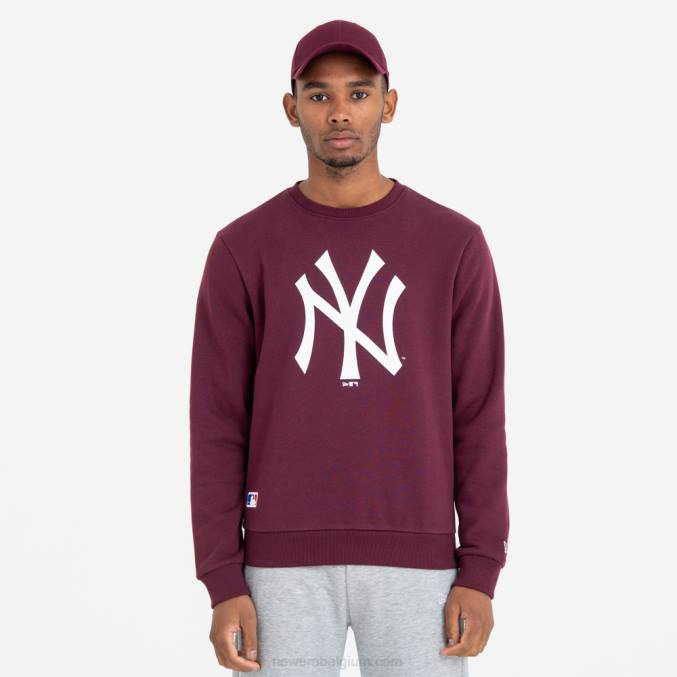 New Era New York Yankees mlb teamlogo kastanjebruin sweatshirt met ronde hals BT242790