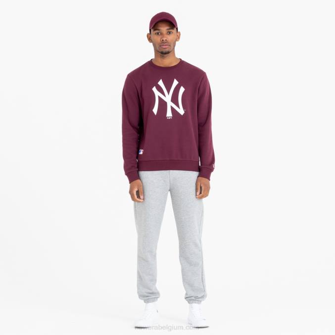 New Era New York Yankees mlb teamlogo kastanjebruin sweatshirt met ronde hals BT242790