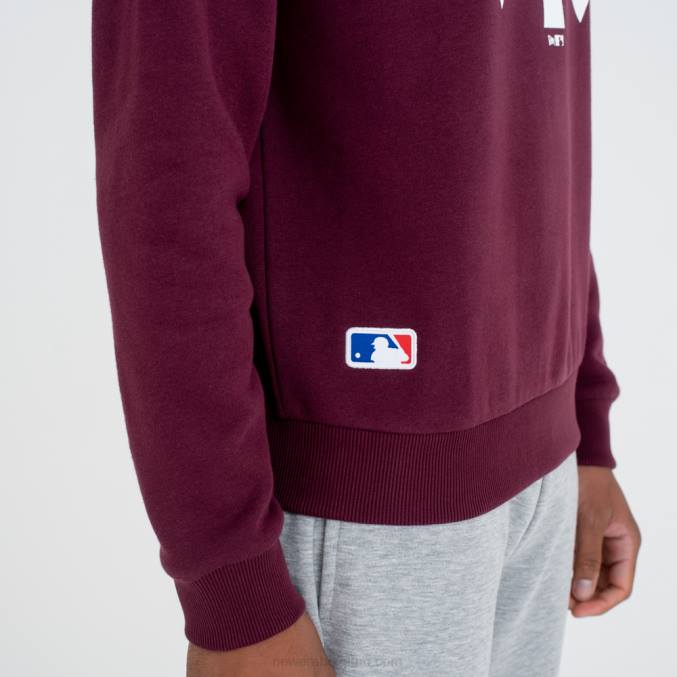 New Era New York Yankees mlb teamlogo kastanjebruin sweatshirt met ronde hals BT242790