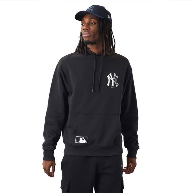 New Era New York Yankees mlb teamlogo zwarte hoodie BT242723