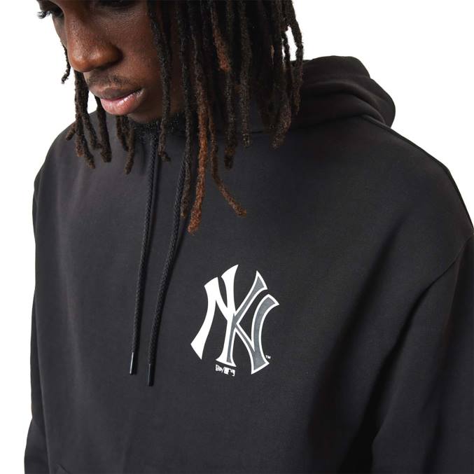 New Era New York Yankees mlb teamlogo zwarte hoodie BT242723