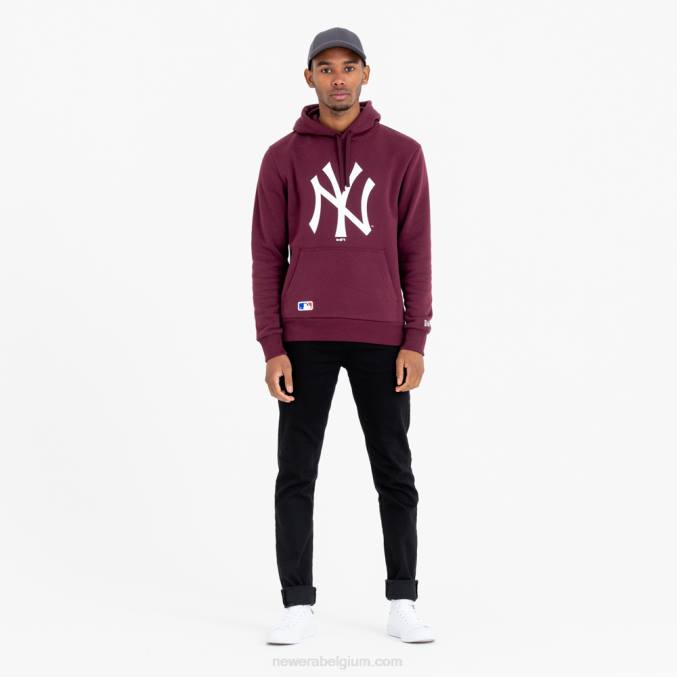 New Era New York Yankees teamlogo kastanjebruine hoodie BT242774