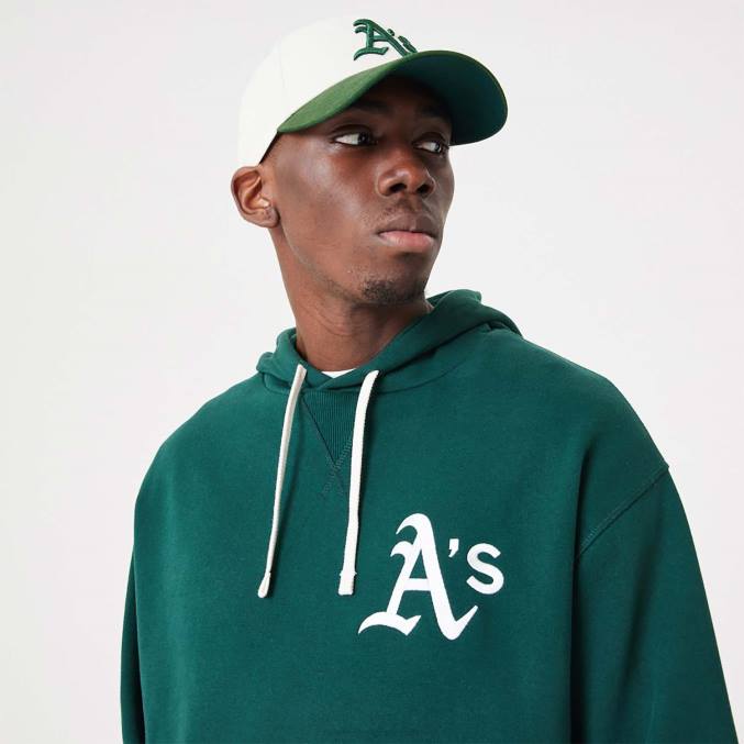 New Era Oakland Athletics MLB Heritage donkergroene oversized hoodie BT242697