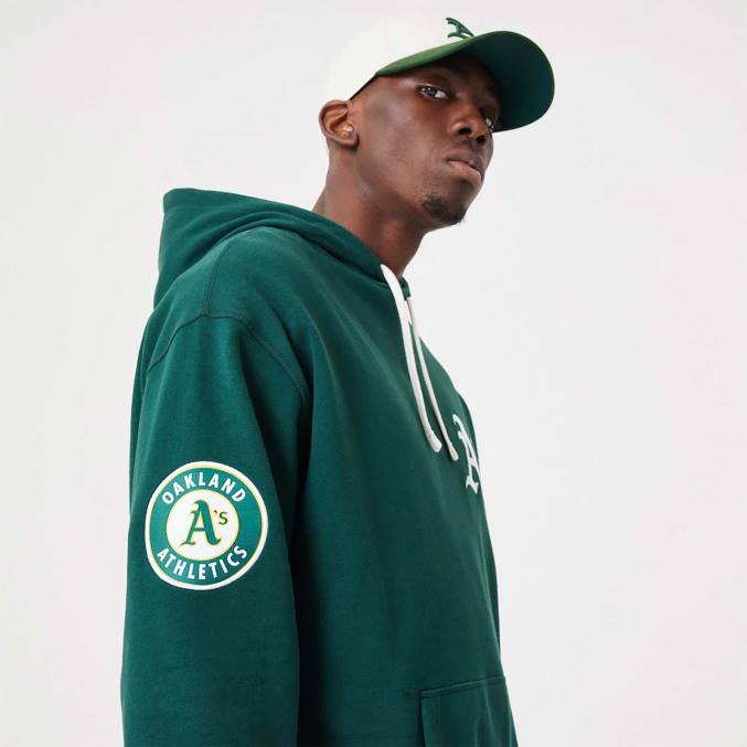 New Era Oakland Athletics MLB Heritage donkergroene oversized hoodie BT242697
