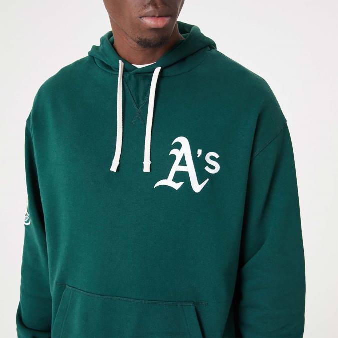 New Era Oakland Athletics MLB Heritage donkergroene oversized hoodie BT242697