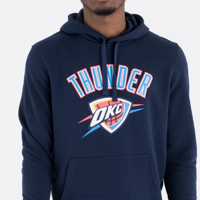 New Era Oklahoma City Thunder teamlogo marineblauwe hoodie BT242767