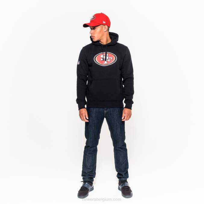 New Era San Francisco 49ers teamlogo zwarte hoodie BT242726
