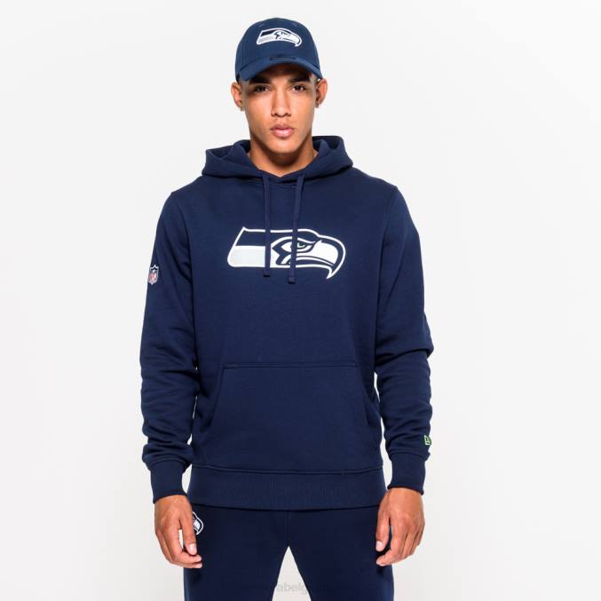 New Era Seattle Seahawks team logo blauwe hoodie BT242780