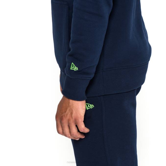 New Era Seattle Seahawks team logo blauwe hoodie BT242780