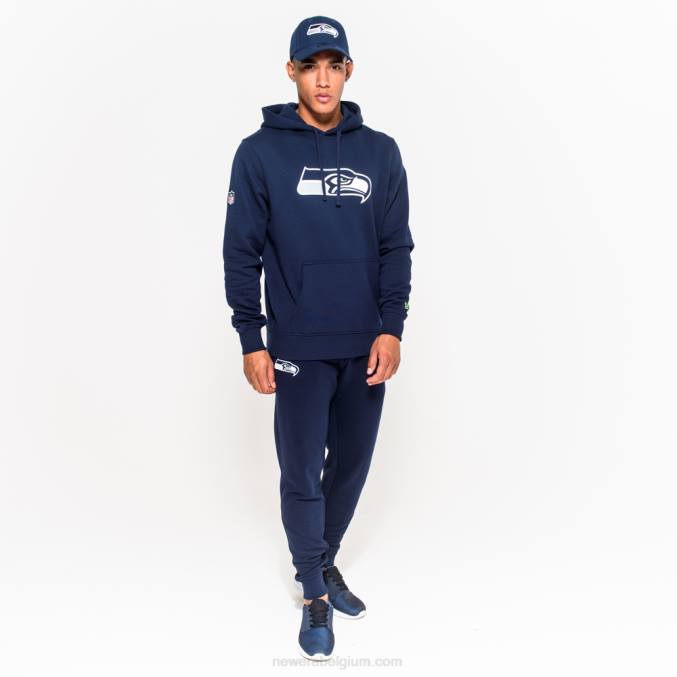 New Era Seattle Seahawks team logo blauwe hoodie BT242780