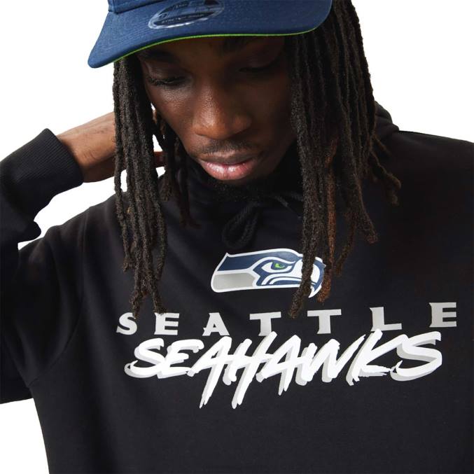 New Era Seattle seahawks nfl script zwarte hoodie BT242739