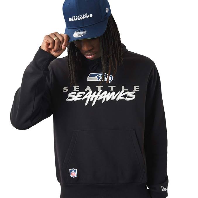 New Era Seattle seahawks nfl script zwarte hoodie BT242739