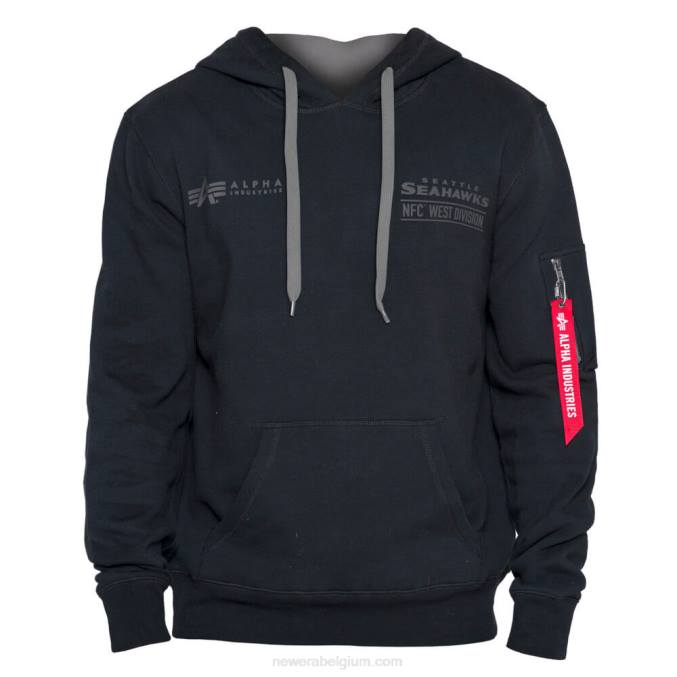 New Era Seattle seahawks x alpha industries zwarte hoodie BT242814