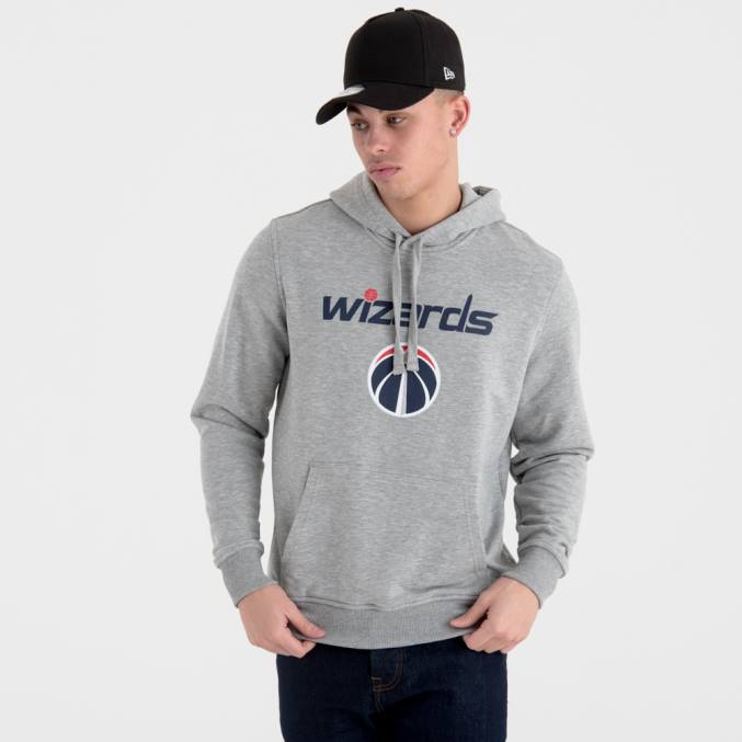 New Era Washington Wizards team logo grijze hoodie BT242839