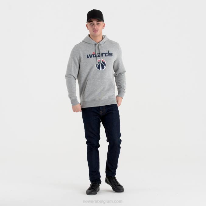 New Era Washington Wizards team logo grijze hoodie BT242839