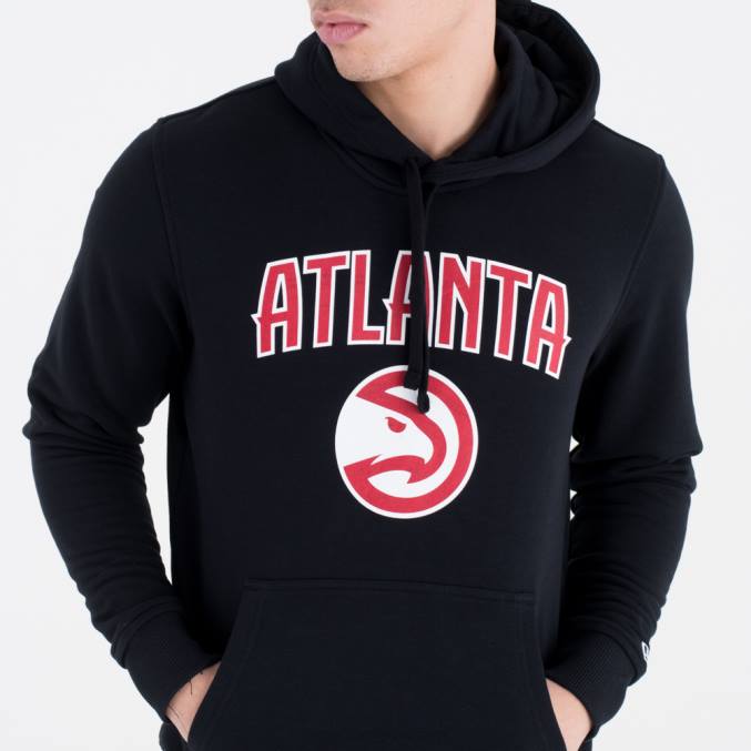 New Era Zwarte hoodie met atlanta hawks-teamlogo BT242687